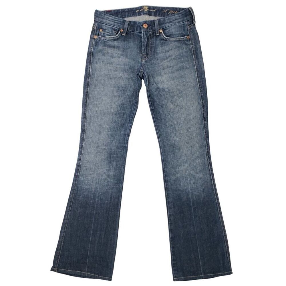 7 for All‎ Mankind Rhinestone Pocket Bootcut Jeans 29 x 29.5